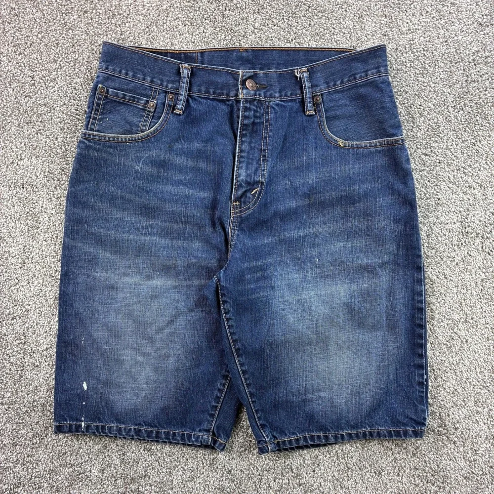 Levi's 569 Denim Shorts Mens 30 Blue Cotton Loose Fit Jean Shorts 569-0260